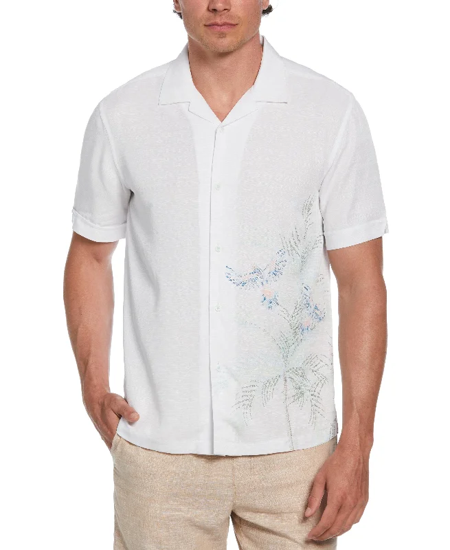 Big & Tall Textured Parrot Print Shirt Solid Color Striped Floral