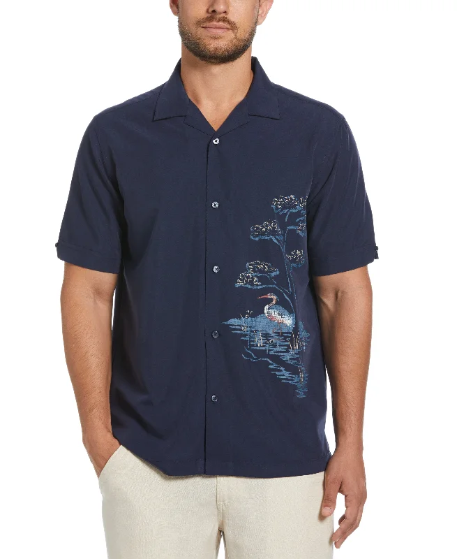 Scenic Placement Print Shirt Anti-Shrink Durable Soft