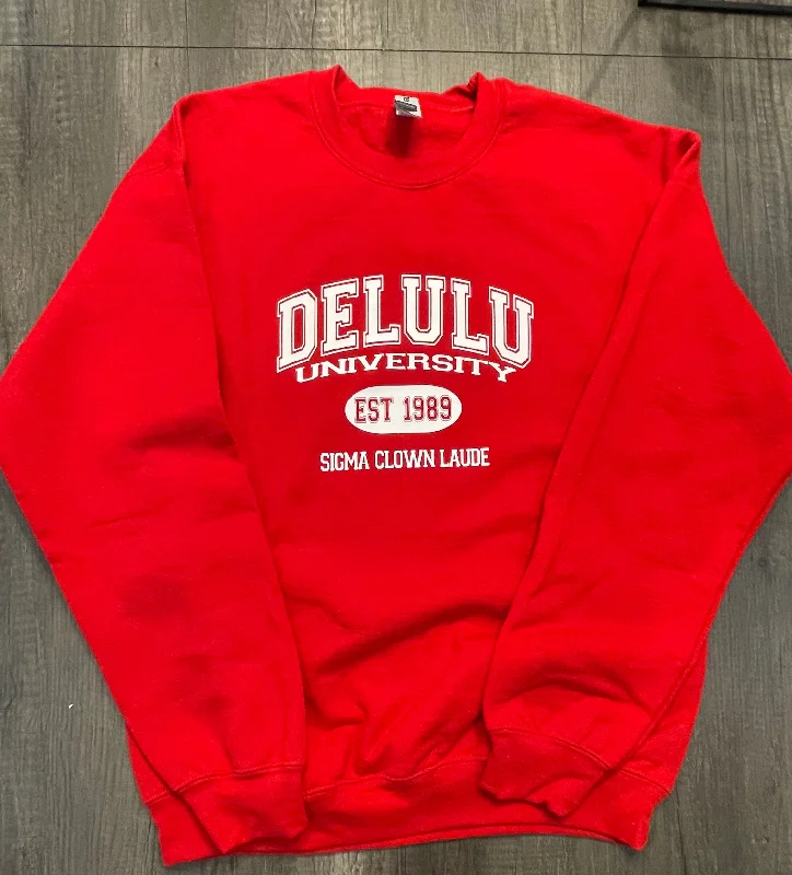 DELULU UNIVERSITY SHIRT Handmade Hand-knitted Hand-woven
