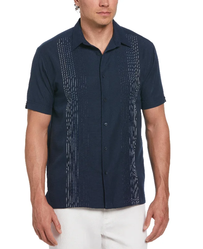 Big & Tall Ombre Embroidered Panel Shirt Polka Dot Checkered Tartan