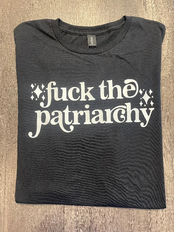 FUCK THE PATRIARCHY SHIRT Ribbed T-Shirt High Neck Heavyweight
