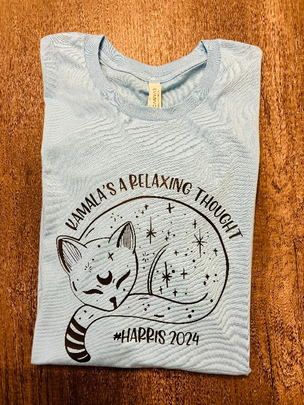 KAMALA’S A RELAXING THOUGHT SHIRT V-Neck T-Shirt Long Sleeve Cotton