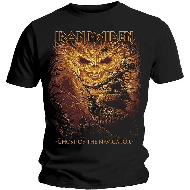 Iron Maiden Adult T-Shirt - Ghost of the Navigator - Official Licensed Design - Worldwide Shipping Polka Dot Checkered Tartan