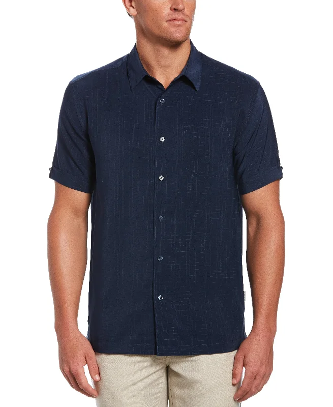 Textured One Pocket Shirt Thin T-Shirt Open Front Quick Dry