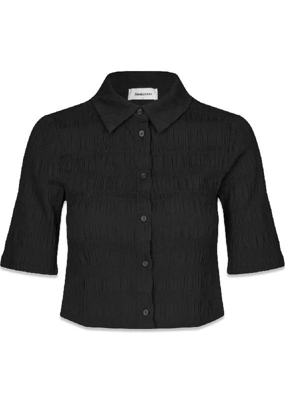HamsonMD shirt - Black Real Fur Shearling Chenille