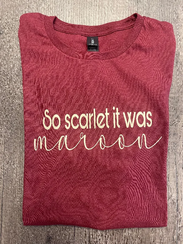 MAROON SHIRT Thin T-Shirt Open Front Quick Dry