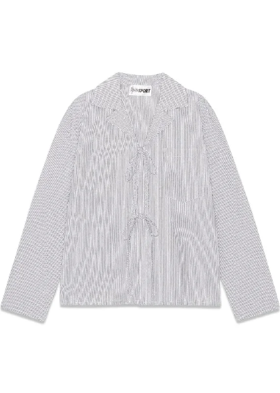 TAVON SHIRT - Black/White Cashmere Blend Cotton Blend Poly Blend