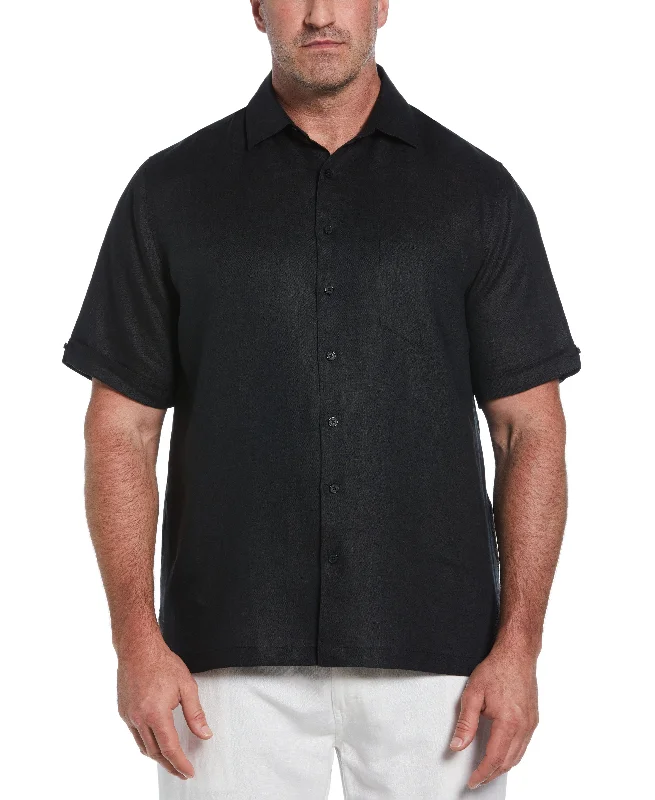 Big & Tall Classic Linen Solid Shirt Boxy Fit Fitted Loose
