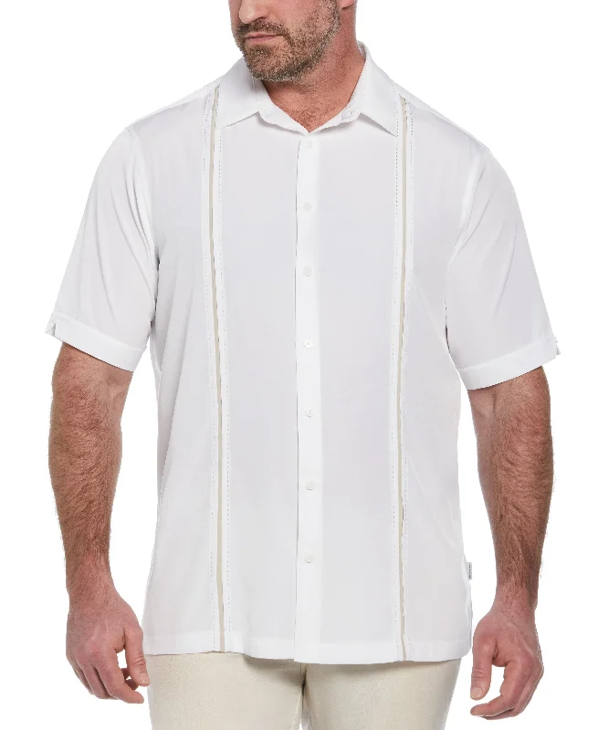 Big & Tall Panel Shirt - Contrast Stitching Real Fur Shearling Chenille