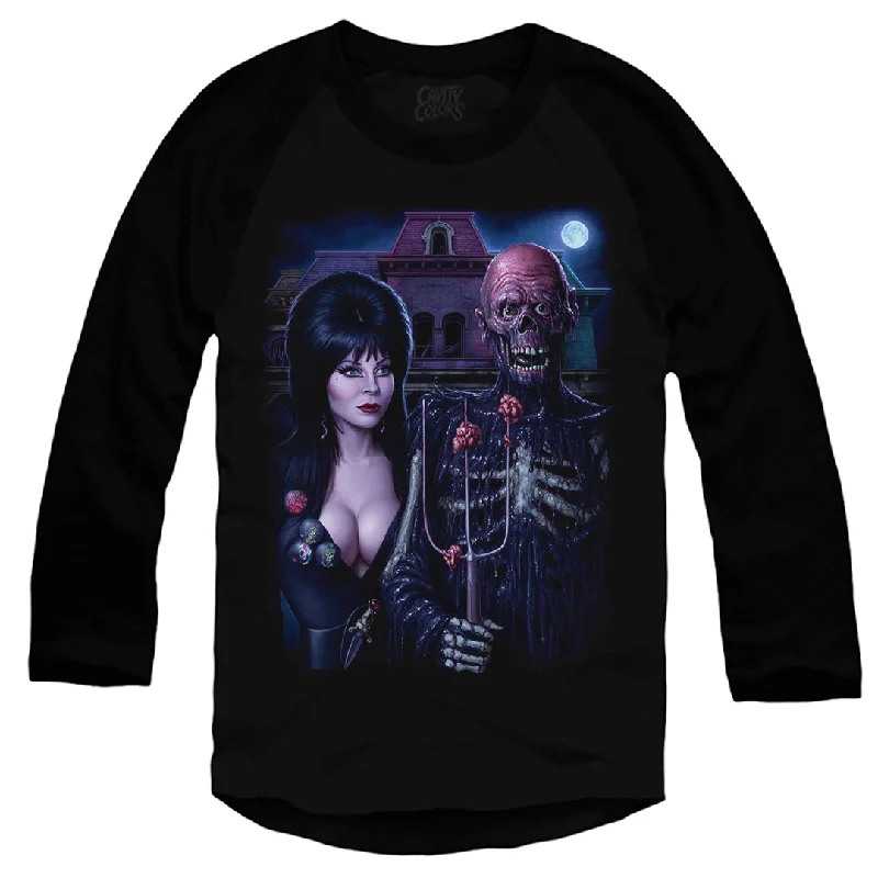 ELVIRA MEETS TARMAN - BASEBALL SHIRT Seamless Knitted Crochet