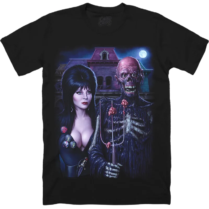ELVIRA MEETS TARMAN - T-SHIRT Mesh Canvas Denim