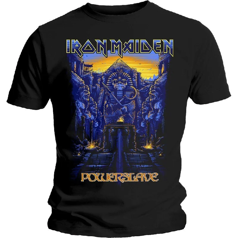 Iron Maiden Adult T-Shirt - Dark Ink Powerslaves - Official Licensed Design - Worldwide Shipping Mesh Blend Leather Blend Suede Blend