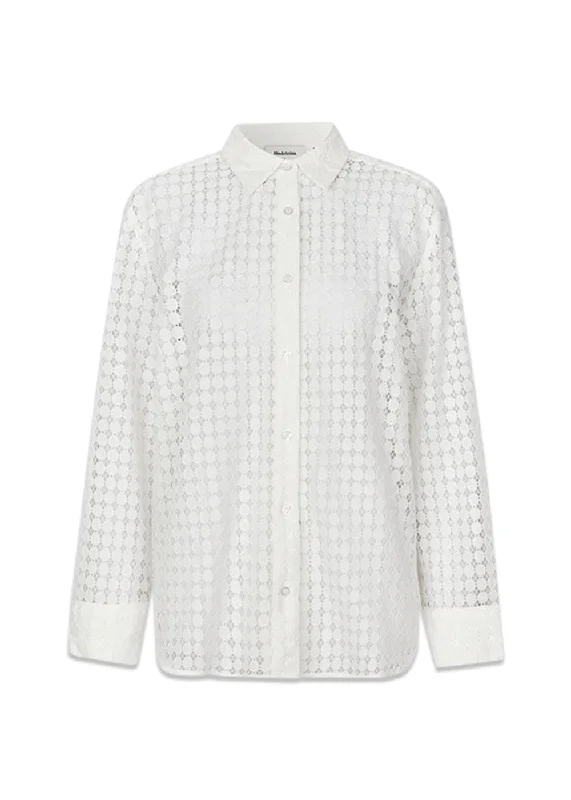 HattieMD shirt - Soft White Graphic T-Shirt Round Neck Polyester