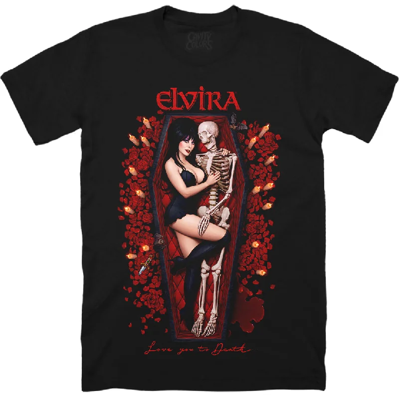 ELVIRA: LOVE YOU TO DEATH - T-SHIRT Elasticated Padded Insulated