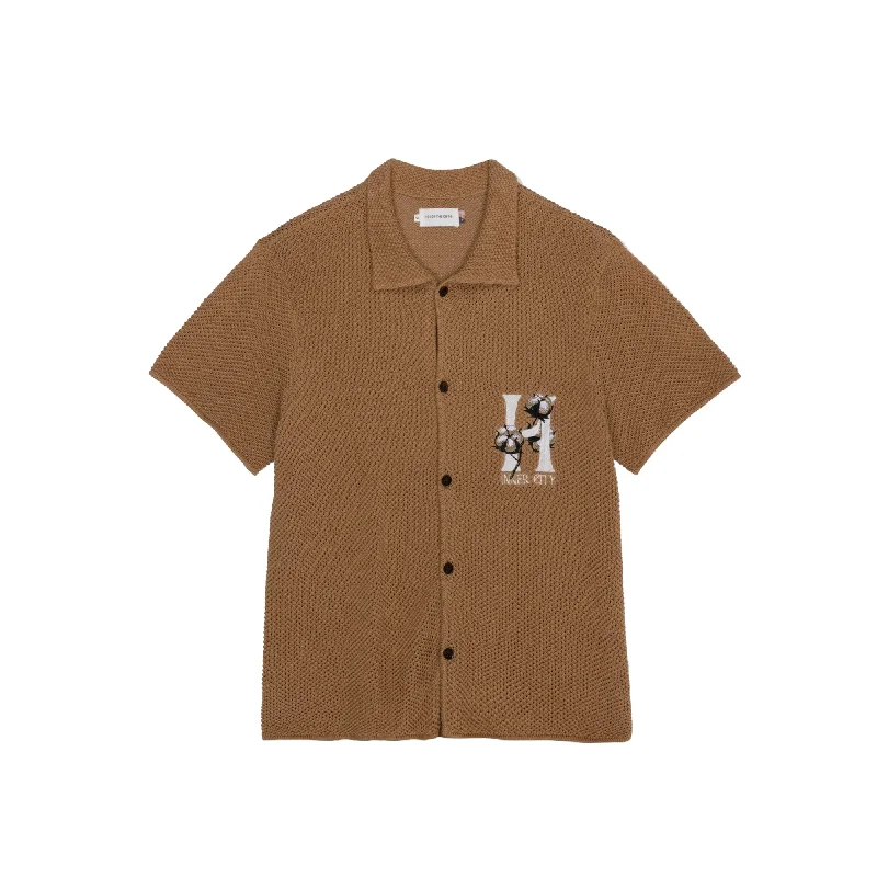 Honor The Gift Mens Knit H Button Up Shirt Fleece Fabric Down Fabric Feather Fabric