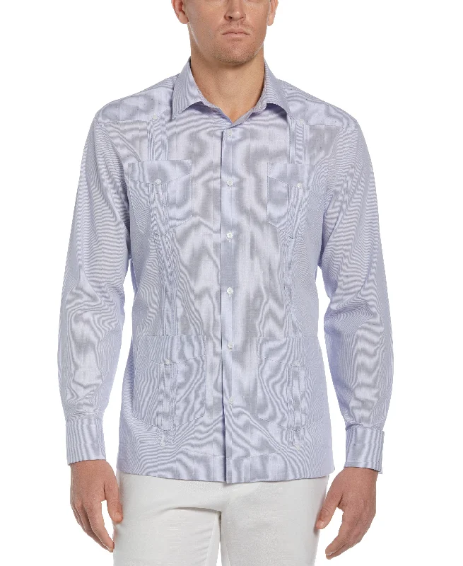 Dobby Stripe Cotton Guayabera Shirt Rayon Velvet Corduroy