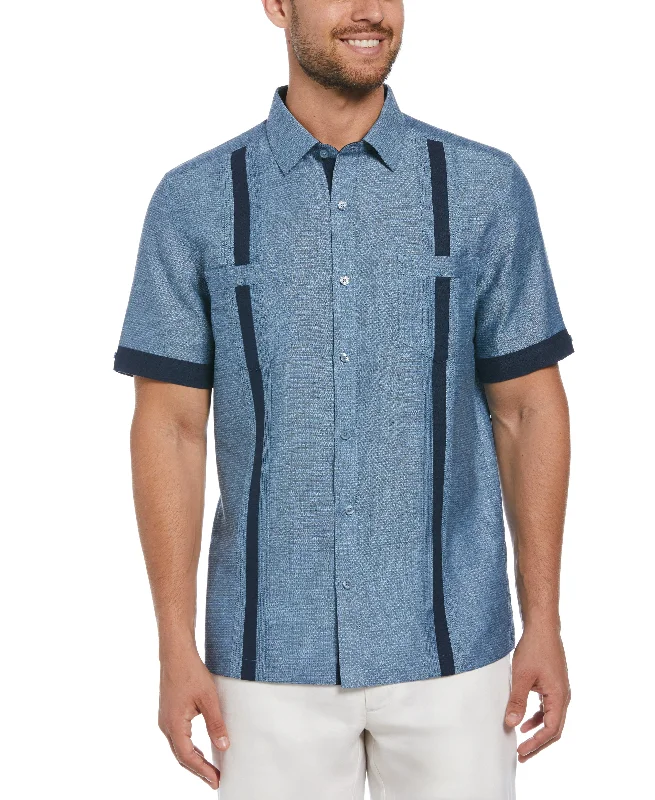 Fashion Double Pocket Guayabera Shirt Modern Contemporary Chic