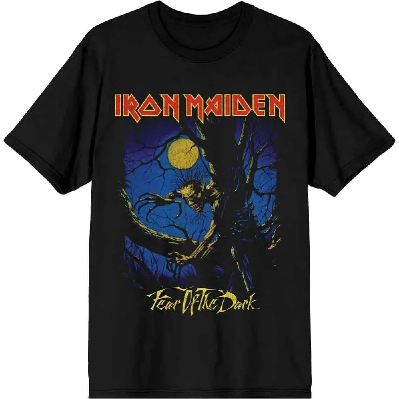 Iron Maiden Adult T-Shirt - Fear of the Dark Moonlight - Official Licensed Design - Worldwide Shipping Satin Blend Silk Blend Wool Blend