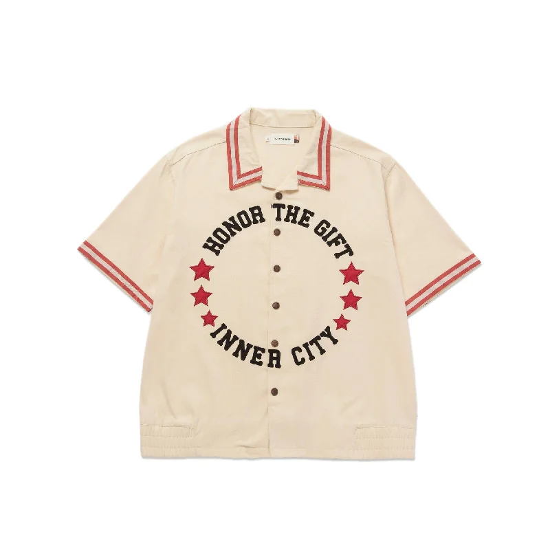 Honor The Gift Mens Tradition Snap Up Shirt Beaded Sequined Faux Fur