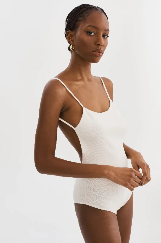 RENATA | Knit Bodysuit Fashionable Square Neck Bodysuit