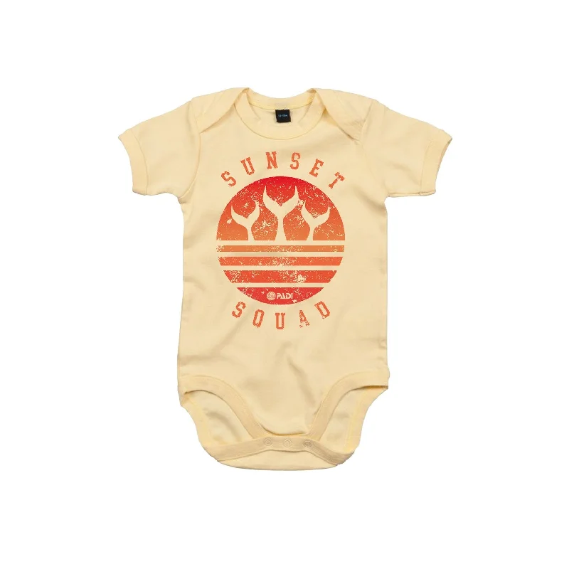 Mermaid Organic Cotton Baby Onesie / Bodysuit – Soft Yellow Comfortable Ruffled Bodysuit