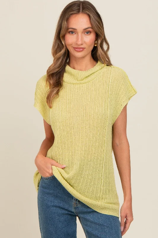 Lime Knit Tunic Sweater Top Wool Sweater Cotton Sweater Cashmere Sweater