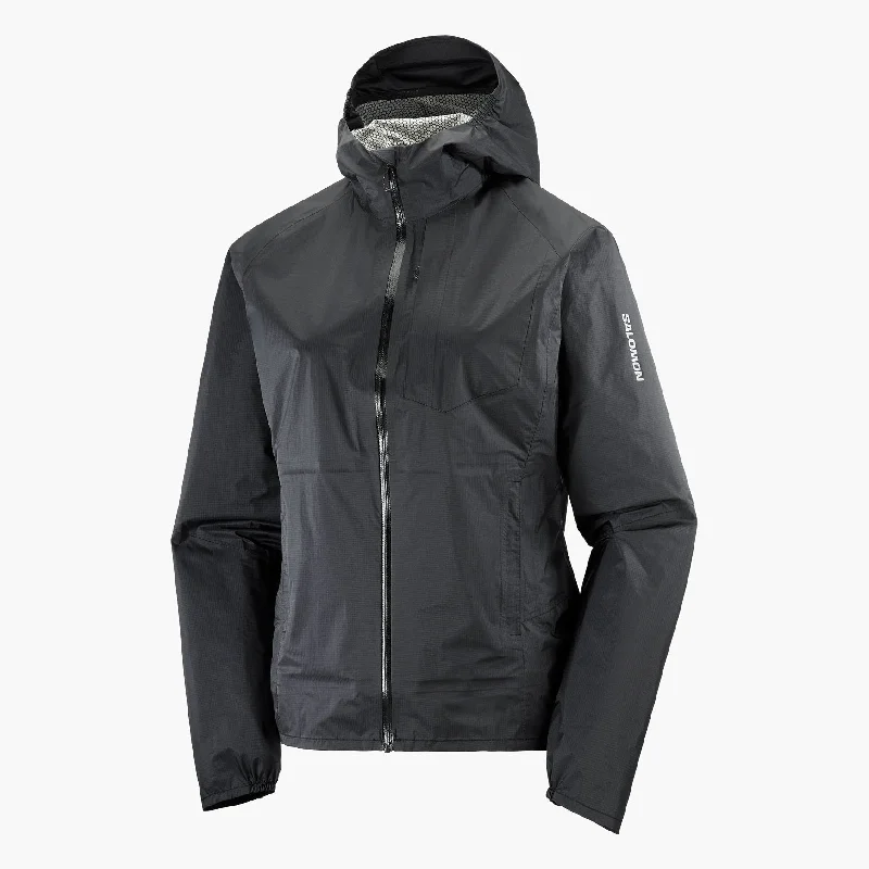Salomon Bonatti Waterproof Jacket | Deep Black | Womens Denim Jacket Leather Jacket Suede Jacket