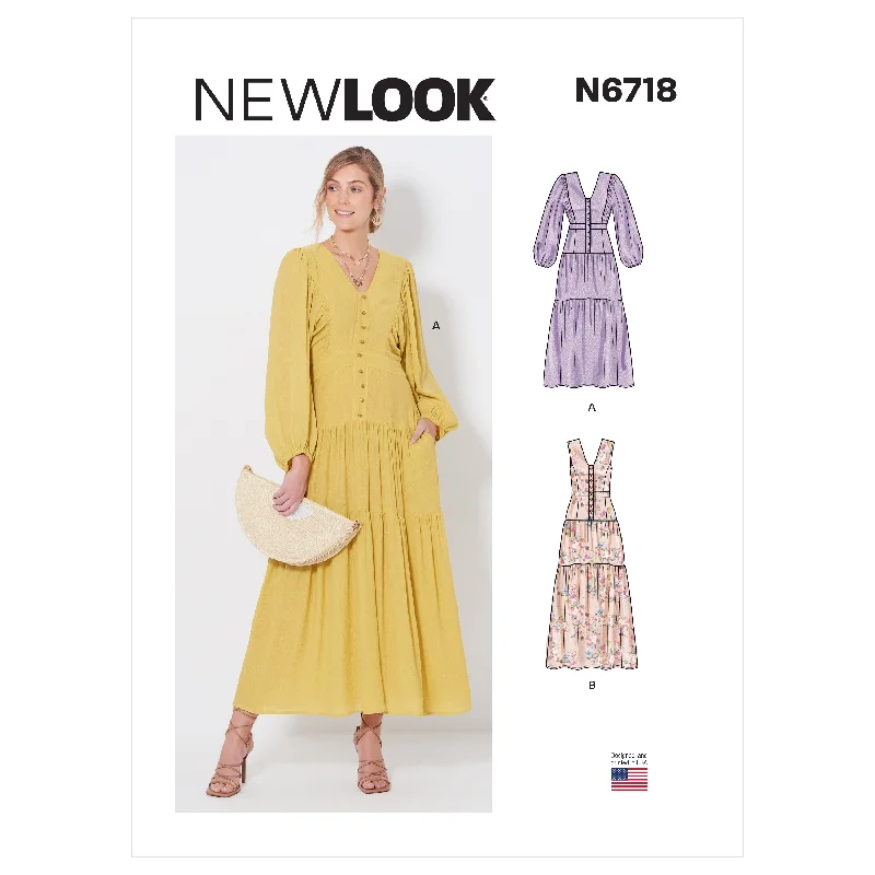 Newlook Pattern 6718 Misses' Dress Tunics Leisure comfortable