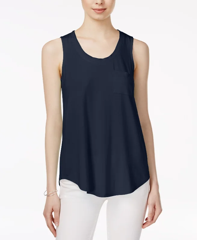 Maison Jules Cotton Scoop Neck Tank Top neon tank top