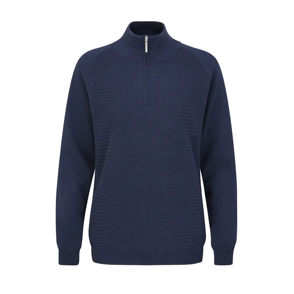 PING Hartley Ladies Half Zip Lined Sweater Chenille Blend Fleece Blend Nylon Blend