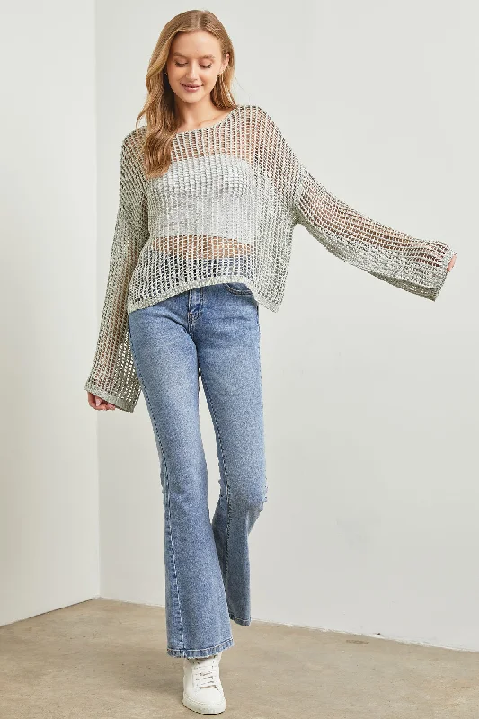 Sweater | Sage Knit Toggled Drawstring Belted