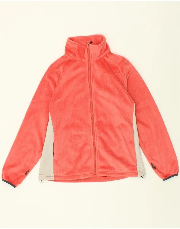 MCKINLEY Womens Fleece Jacket UK 16 Large Orange Colourblock Polyester Striped Jacket Polka Dot Jacket Floral Jacket