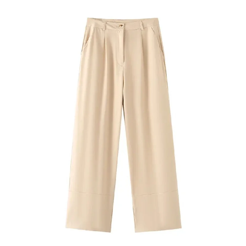 ZANZEA Women's fashion Solid color pant S S4489363 Fashionable Track Pants