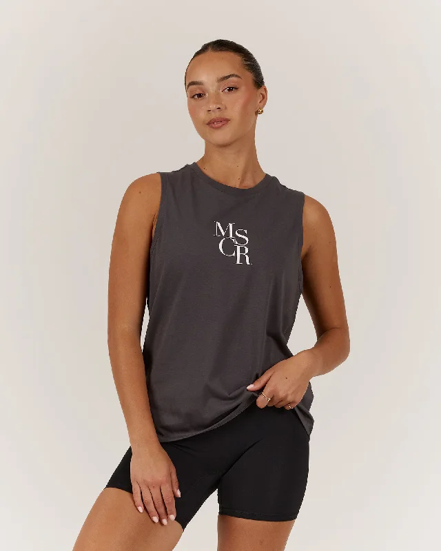 LOOSE TANK MSCR - SHADOW activewear tank top