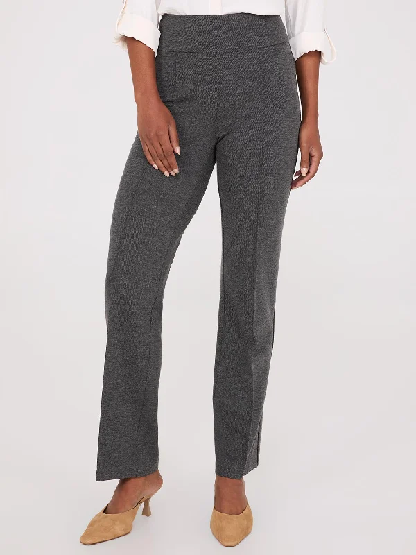Front Pintuck Straight Leg Twill Pants Modern Skinny Pants