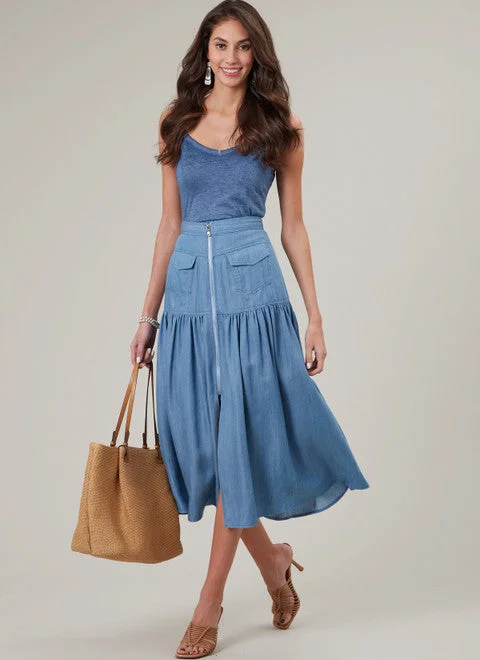 McCalls Skirts M8389 leather skirt refined