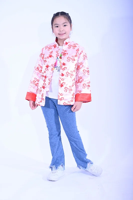 YUE HWA Girl's Quilted Jacket YC1109-6 Faux Fur Jacket Real Fur Jacket Shearling Jacket