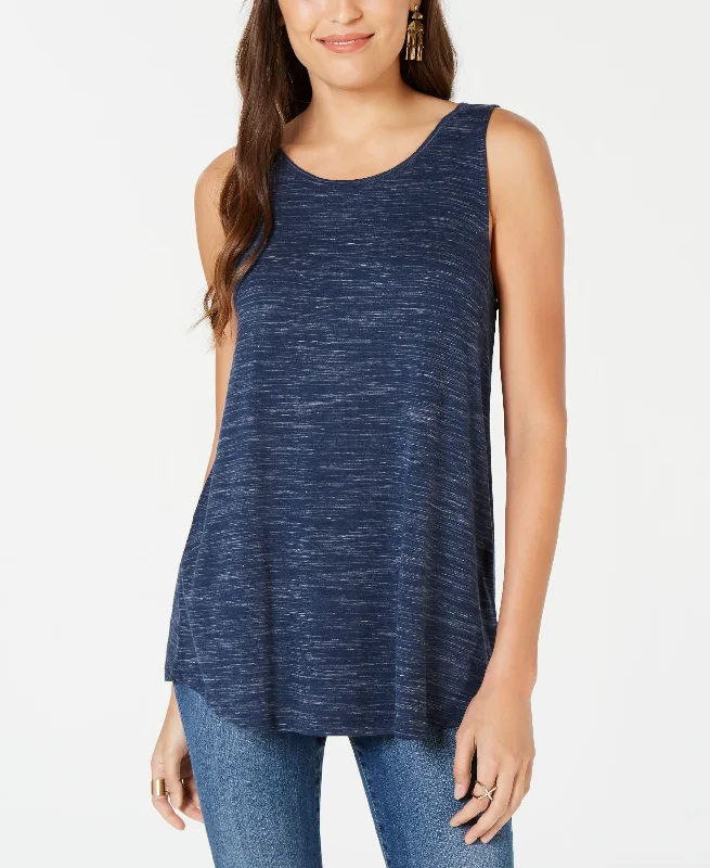 Style & Co Spacedyed Tank Tank Top. cold shoulder tank