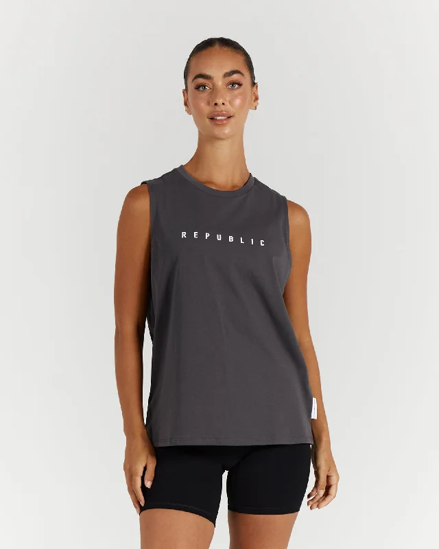 LOOSE TANK - SHADOW bold tank top