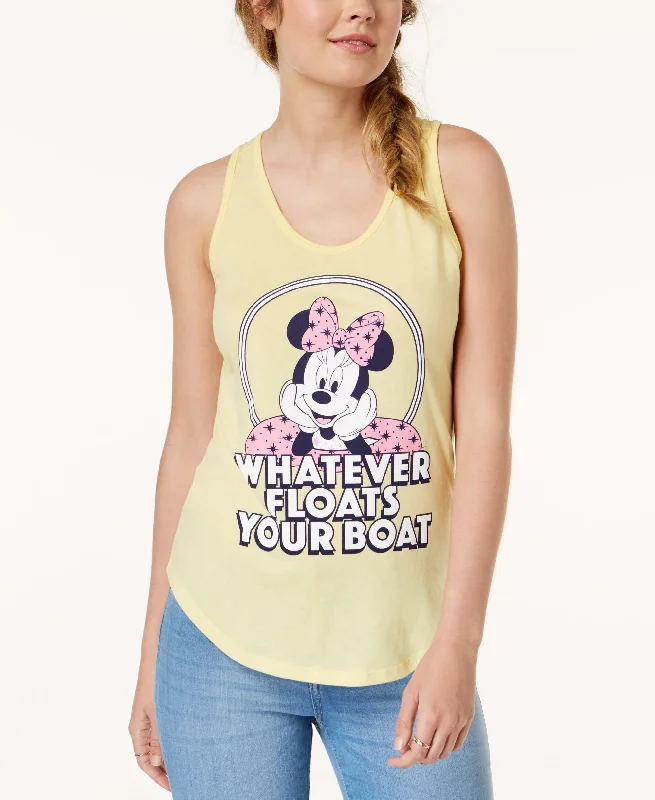 Juniors' Minnie Mouse Graphic-Print Tank Top teal tank top
