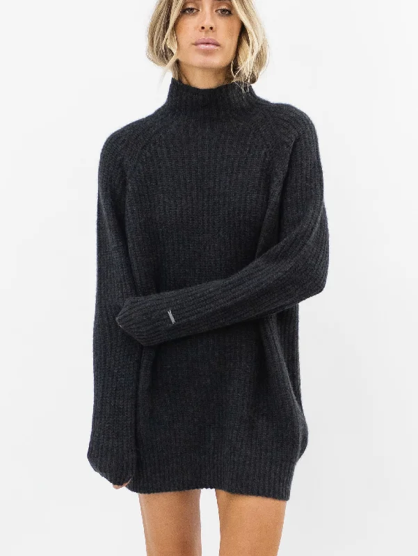 MINK SWEATER Mesh Blend Leather Blend Suede Blend