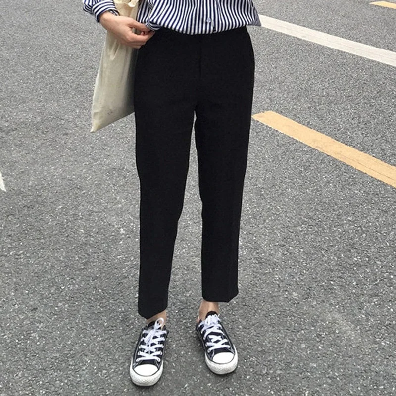 Women's Solid Color Pant M 542805 Casual Wide Pants