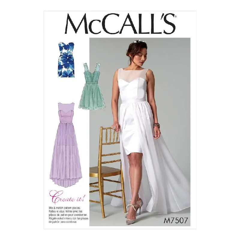McCall's Pattern M7507 Misses' Mix-and-Match Sweetheart Dresses Tunics Favorite customer