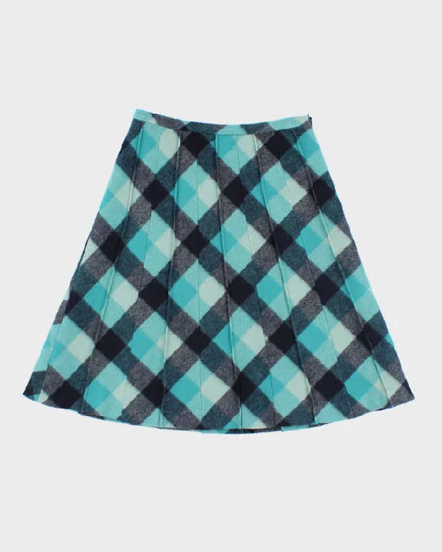 Vintage Checked Wool Skirt - S tulle skirt dreamy