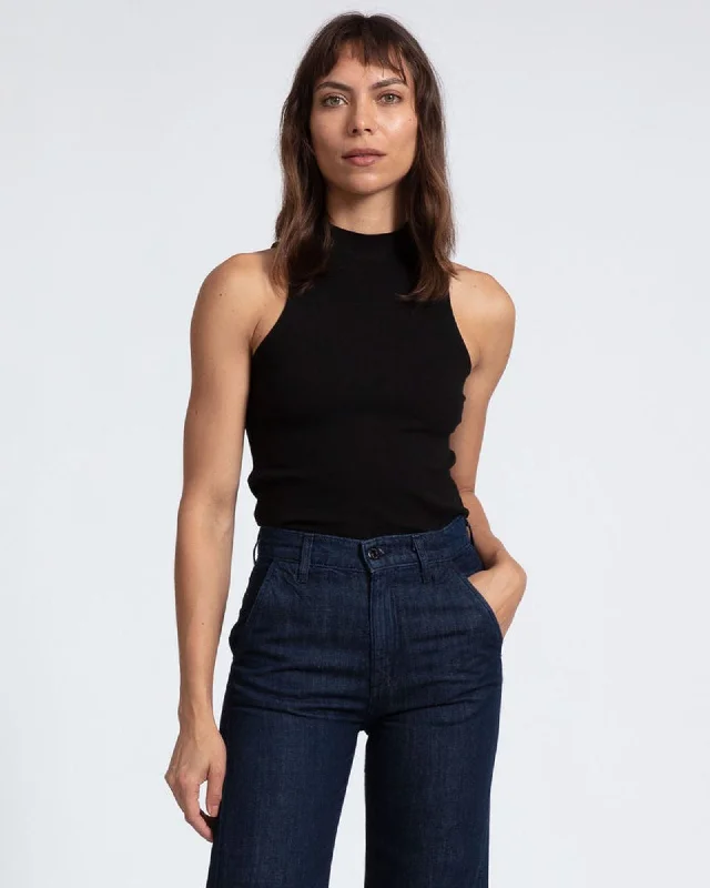 Mock Neck Tank Top ribbed tank top
