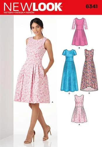 Newlook Pattern 6341 Misses' Dress in Three Lengths Tunic Top Casual