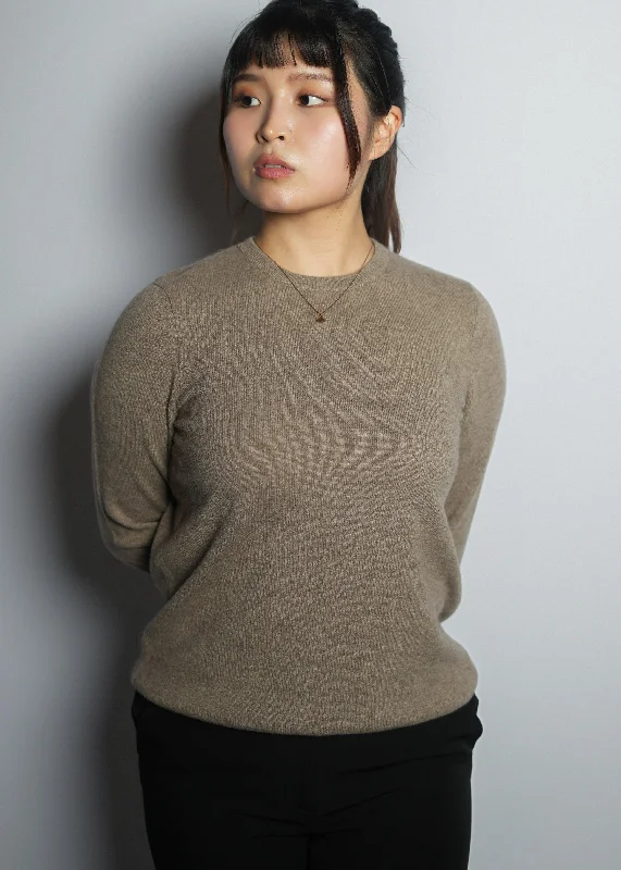 Classic Round Neck Cashmere Sweater Casual Formal Business