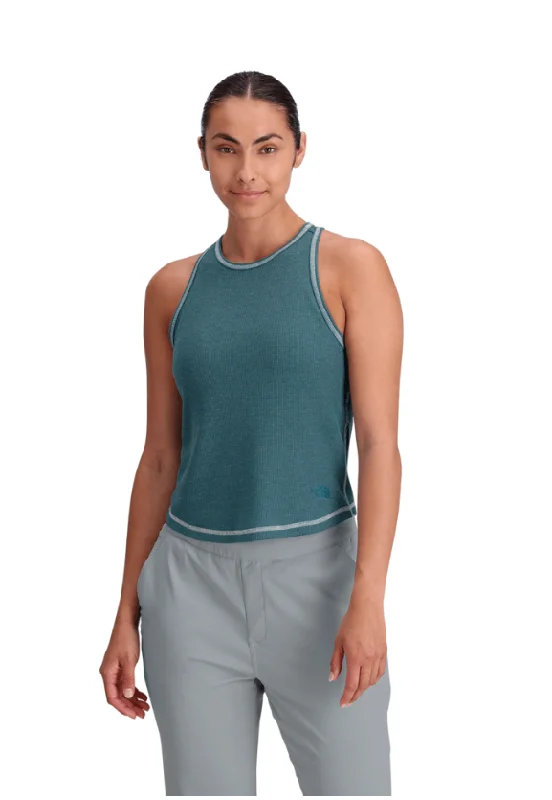 Women's Sunpeak Waffle Tank coral tank top