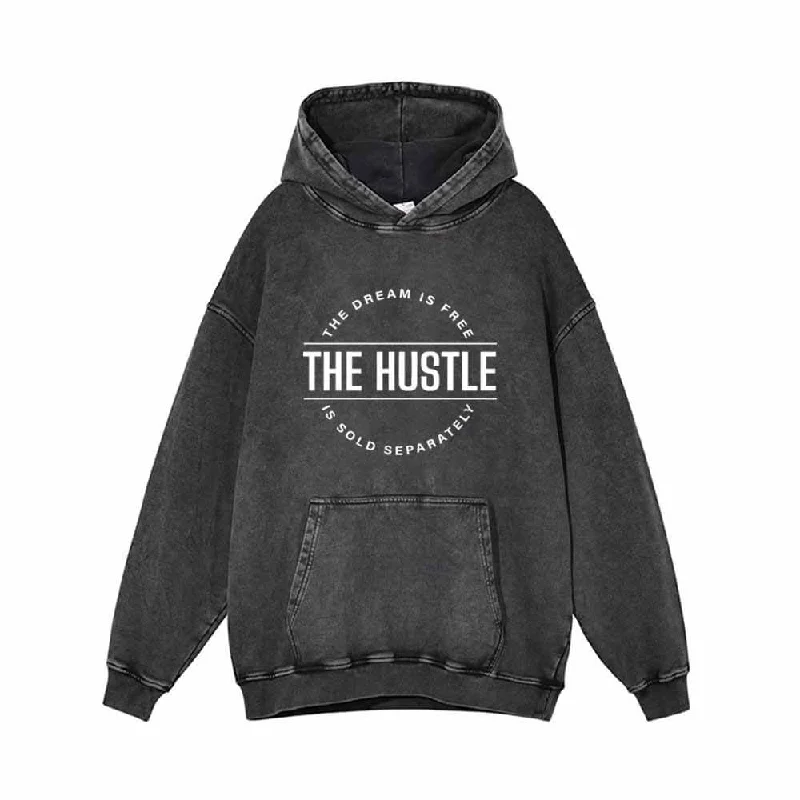 The Dream is Free Funny Vintage Washed Hoodie Hoodie Dress Longline Feminine