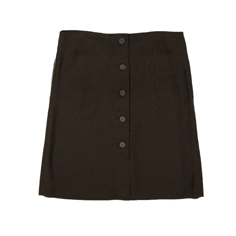 BTV-XBTM-0053/44 571964VA6F0_8812 Chocolate Bottega Veneta Button Down Skirt cashmere skirt plush